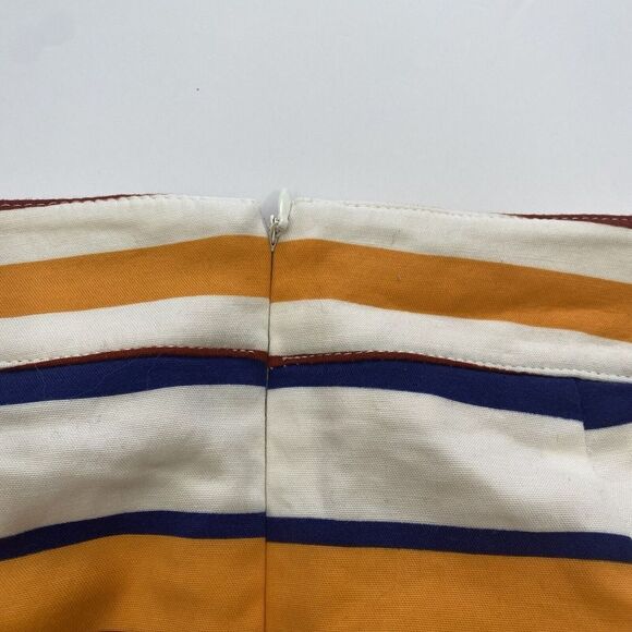 Merona Women’s Stretch Pencil Skirt Fully Lined Mid Rise Size 2 Striped Pockets - Picture 9 of 16